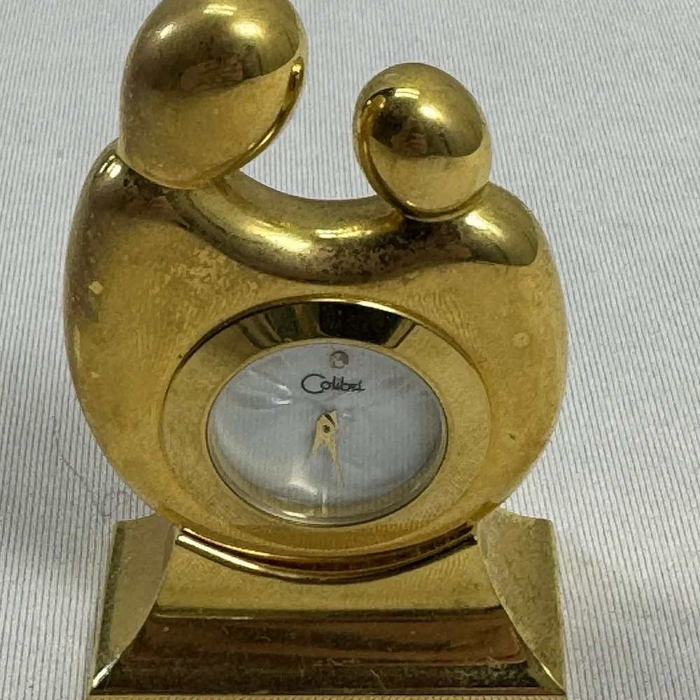 Vintage Colibri Mother of Pearl Diamond Clock‎ Japan - Needs Battery?