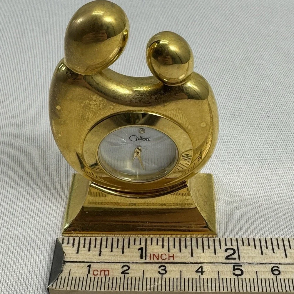 Vintage Colibri Mother of Pearl Diamond Clock‎ Japan - Needs Battery?