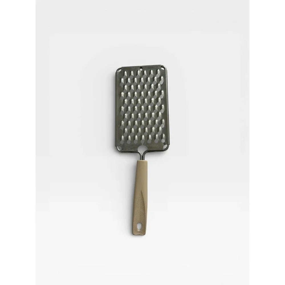 Vintage EKCO USA Stainless Steel Handheld Cheese‎ Grater Almond Tan Handle Retro