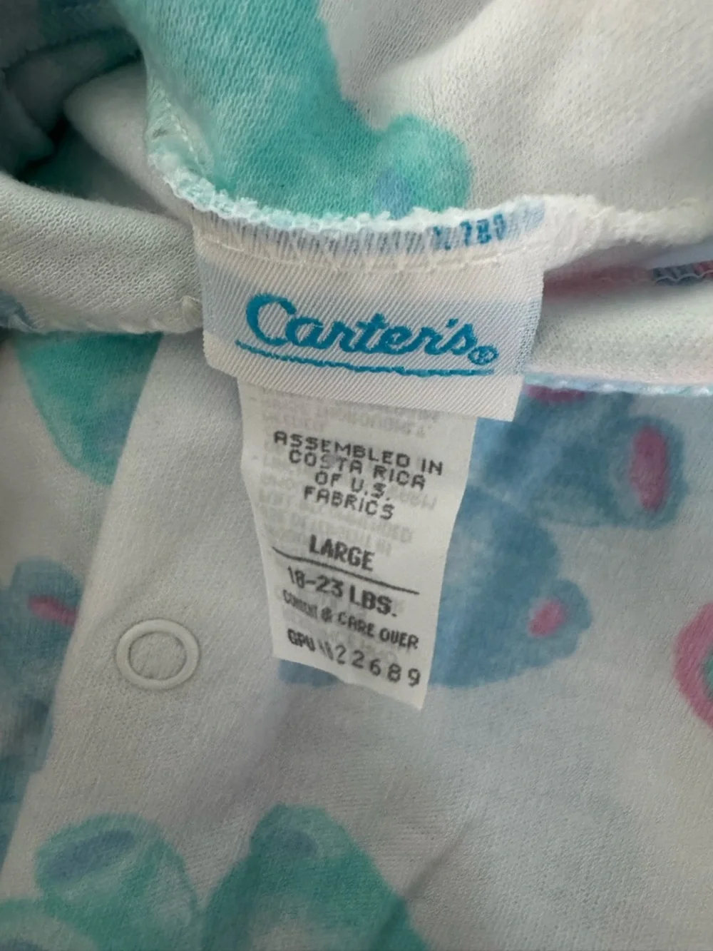 Carters Vintage 2 Pairs Footie Pajamas Size 18 Months