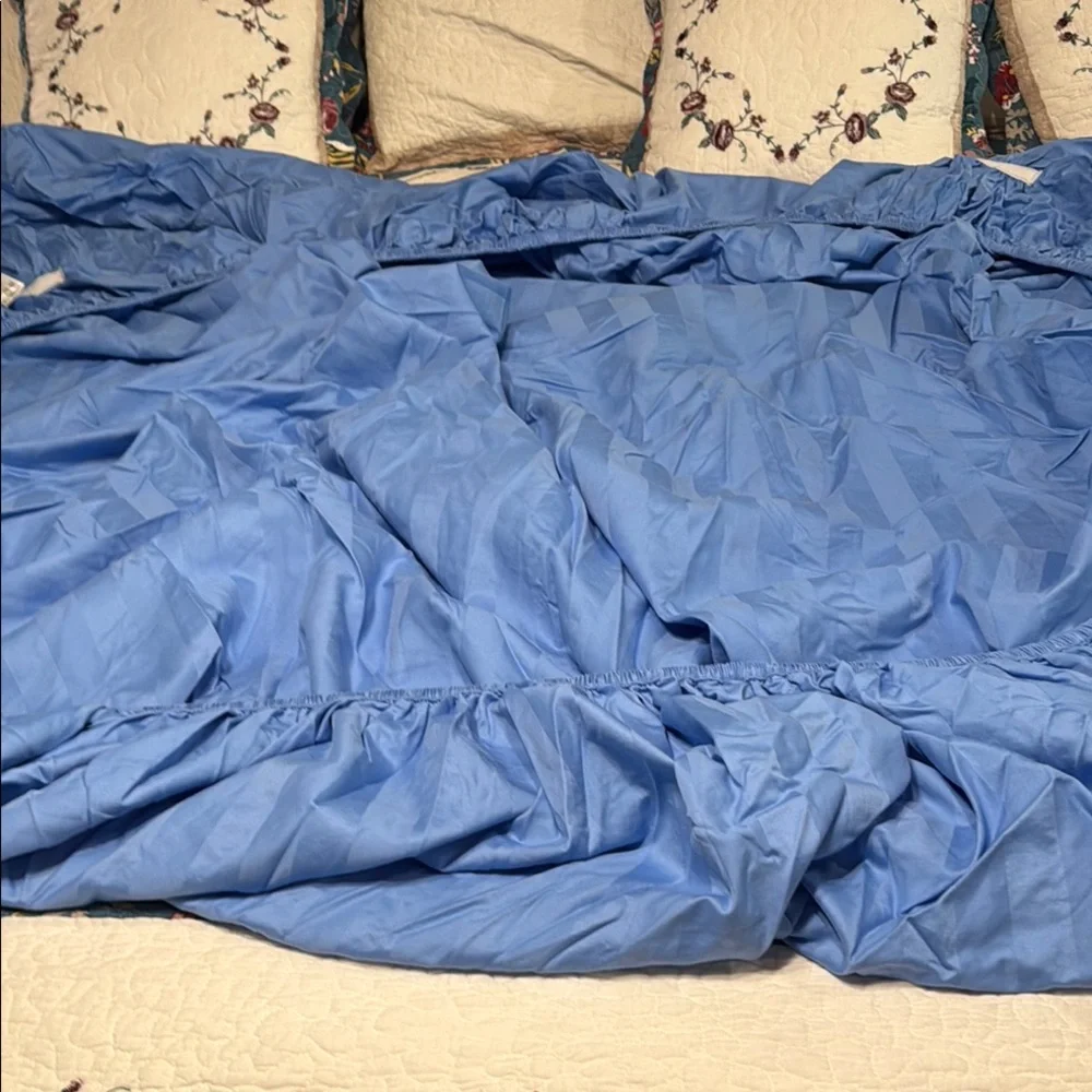 Charter Club Ocean Blue Cotton King Sheet Set & Cases