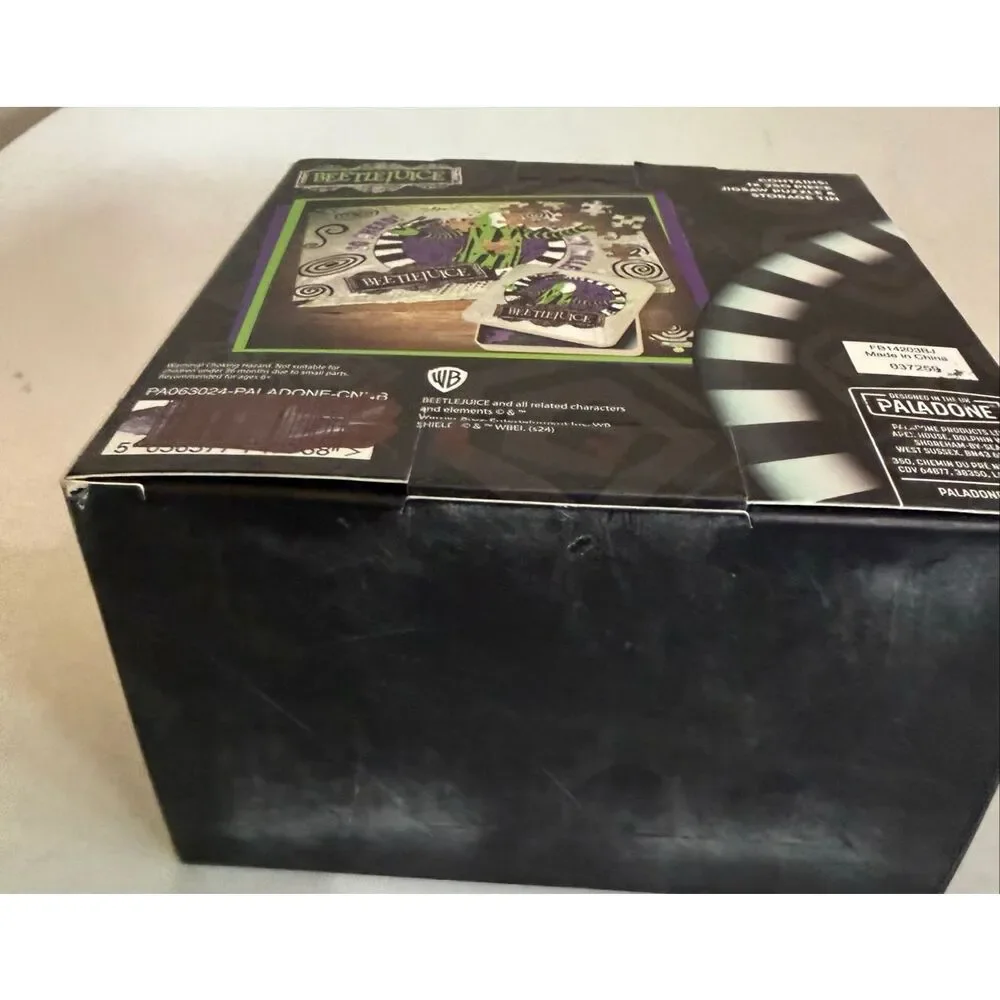 Paladone Beetlejuice 2024 Jigsaw Puzzle 250 Pc with Storage Tin Container NWOT