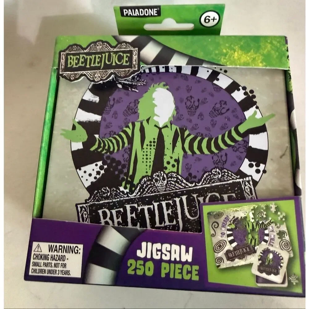 Paladone Beetlejuice 2024 Jigsaw Puzzle 250 Pc with Storage Tin Container NWOT
