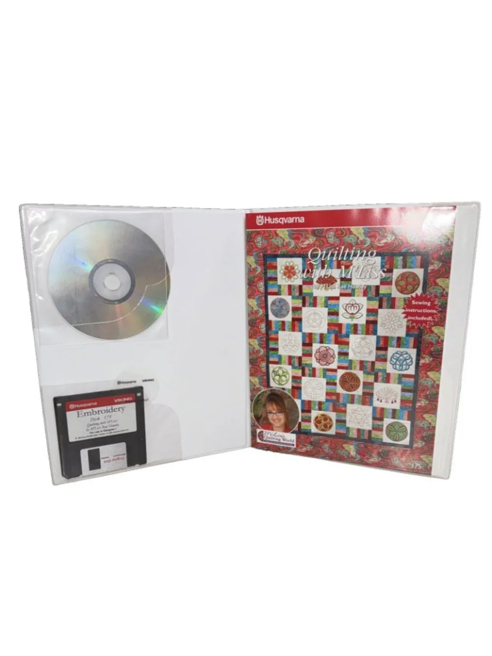 3 Hasqvarna Viking Disk  & CD Quilting Pattern Book Set # 167, 170, 175 Sweden