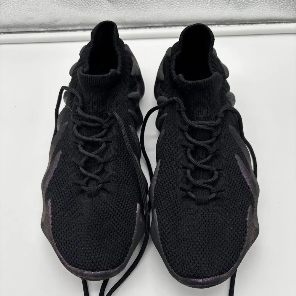 Adidas Yeezy 450‎ Black Purple Tint Men Size 42 Athletic Knit Sneakers