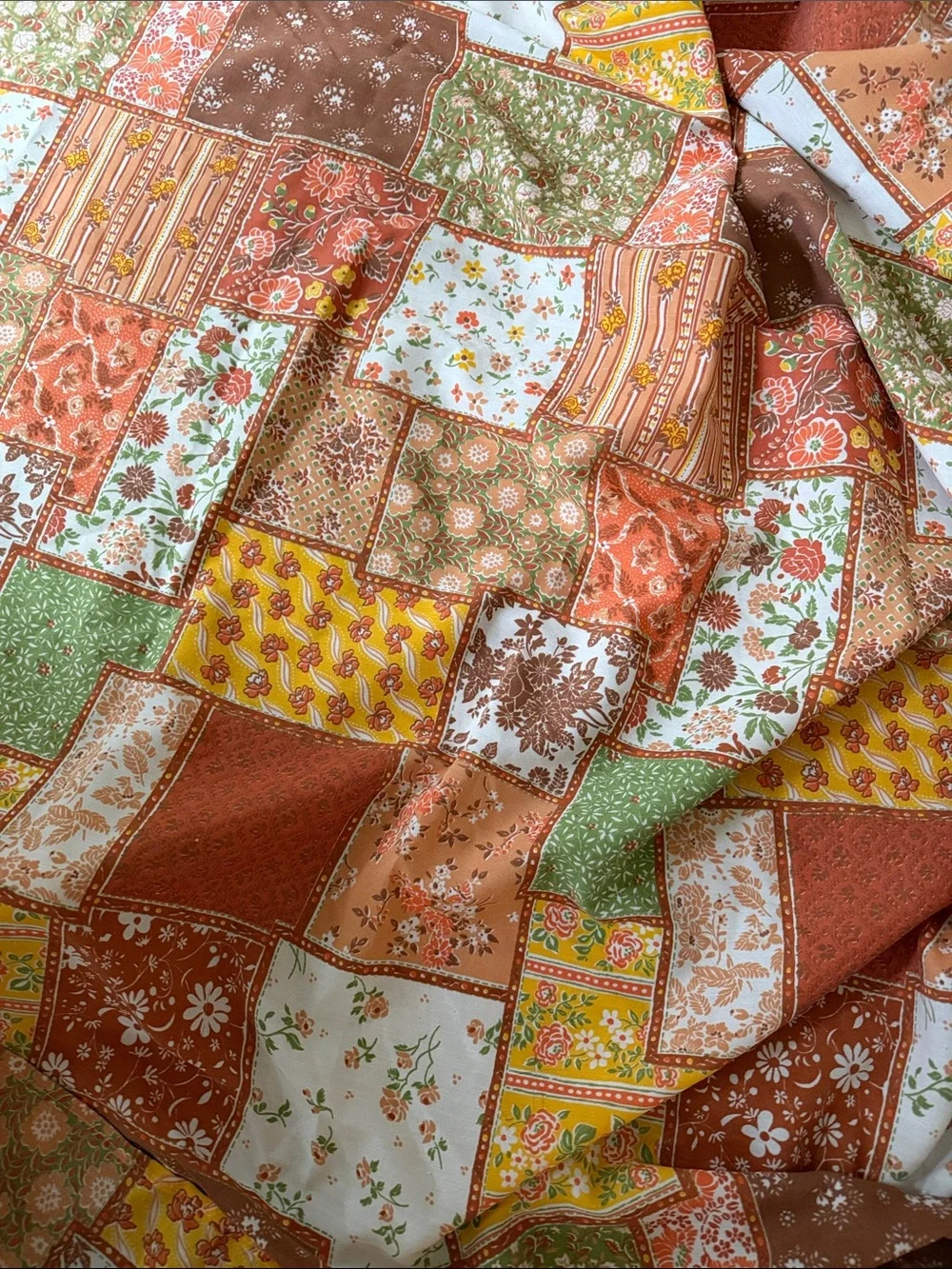 Vintage Patchwork Floral Flat Sheet