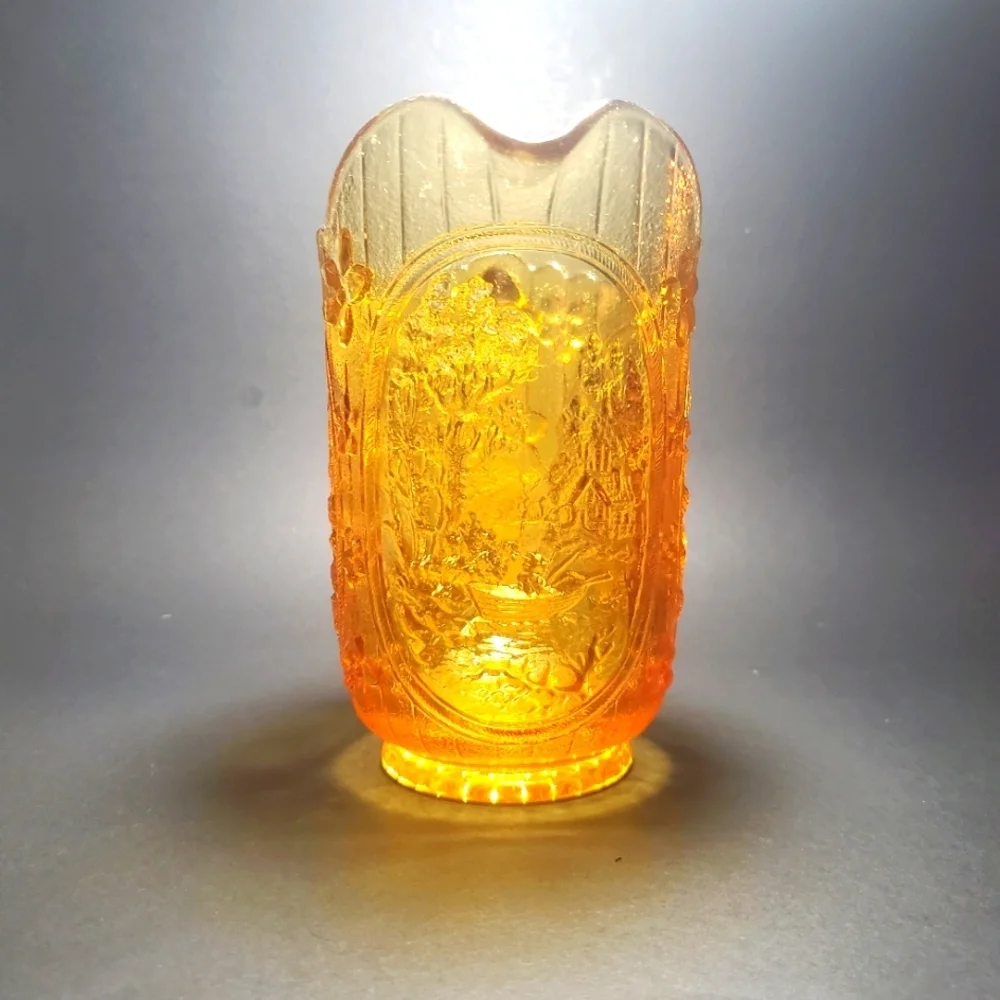 VINTAGE Imperial Glass Windmill Marigold Carnival Glass Pitcher EUC