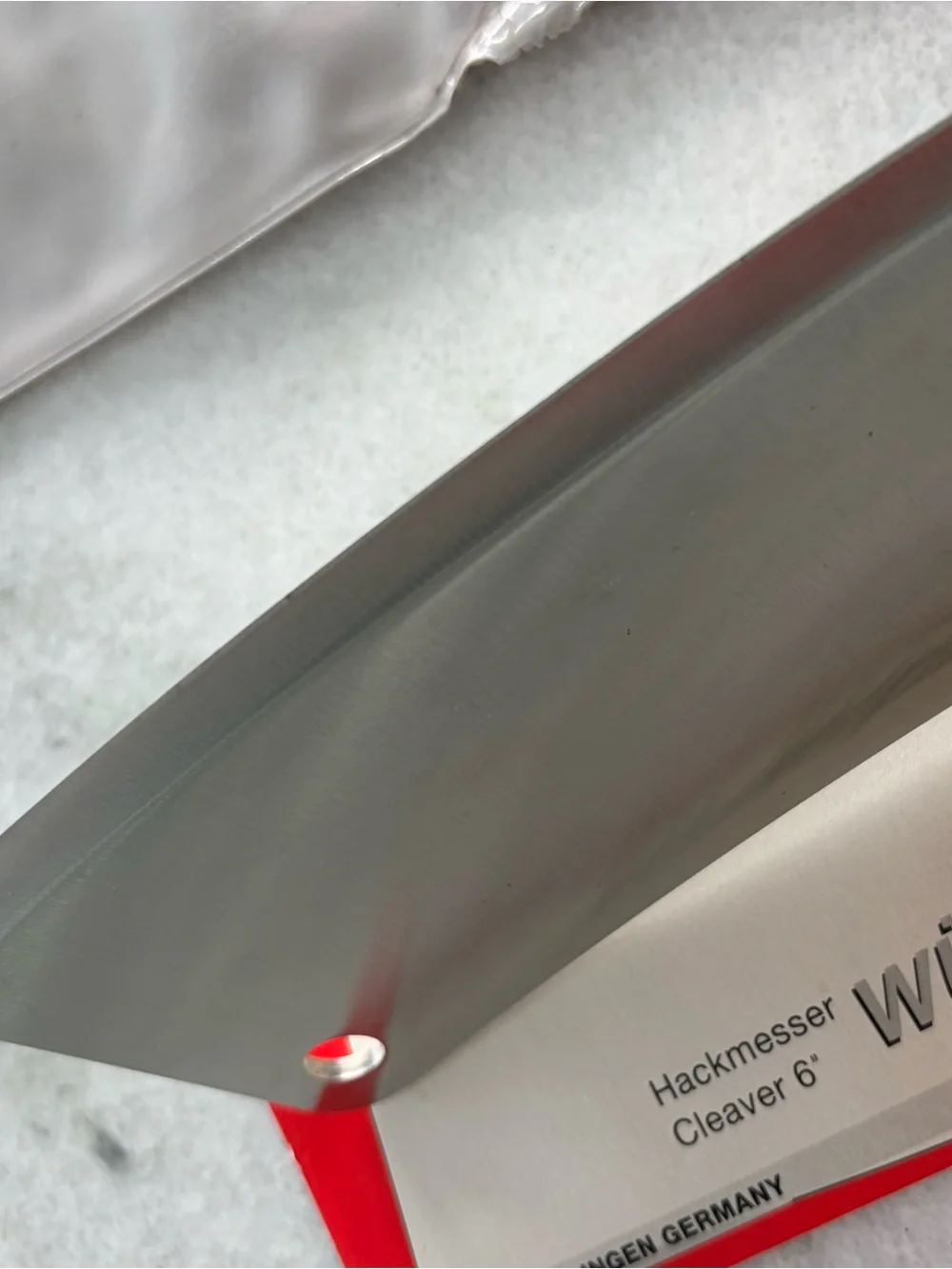 Wusthof Black and Silver Cleaver Knife