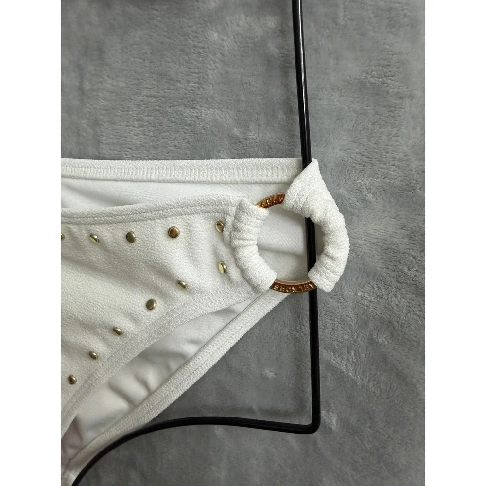 Michael Kors Women's Crepe Front Ring Studded Bikini Two Piece Sz S  $186