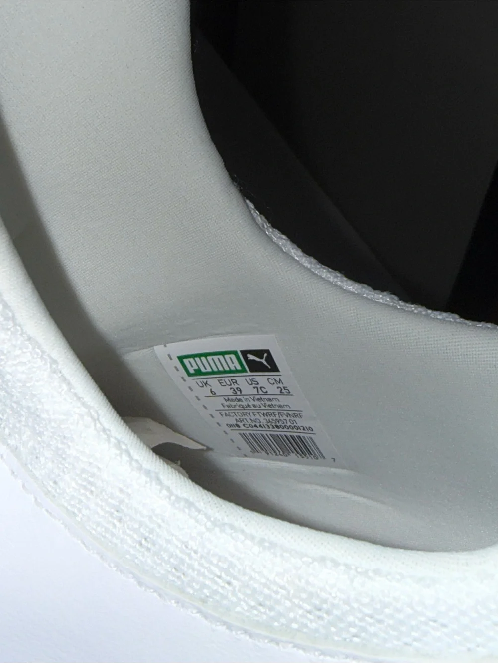Puma White High-Top Leather Sneakers Basket Fierce EP Jr