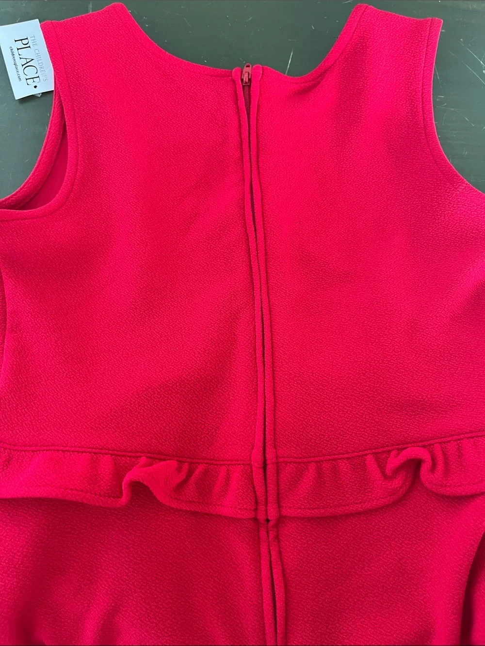The Children's Place Red Sleeveless Ruffle Dress