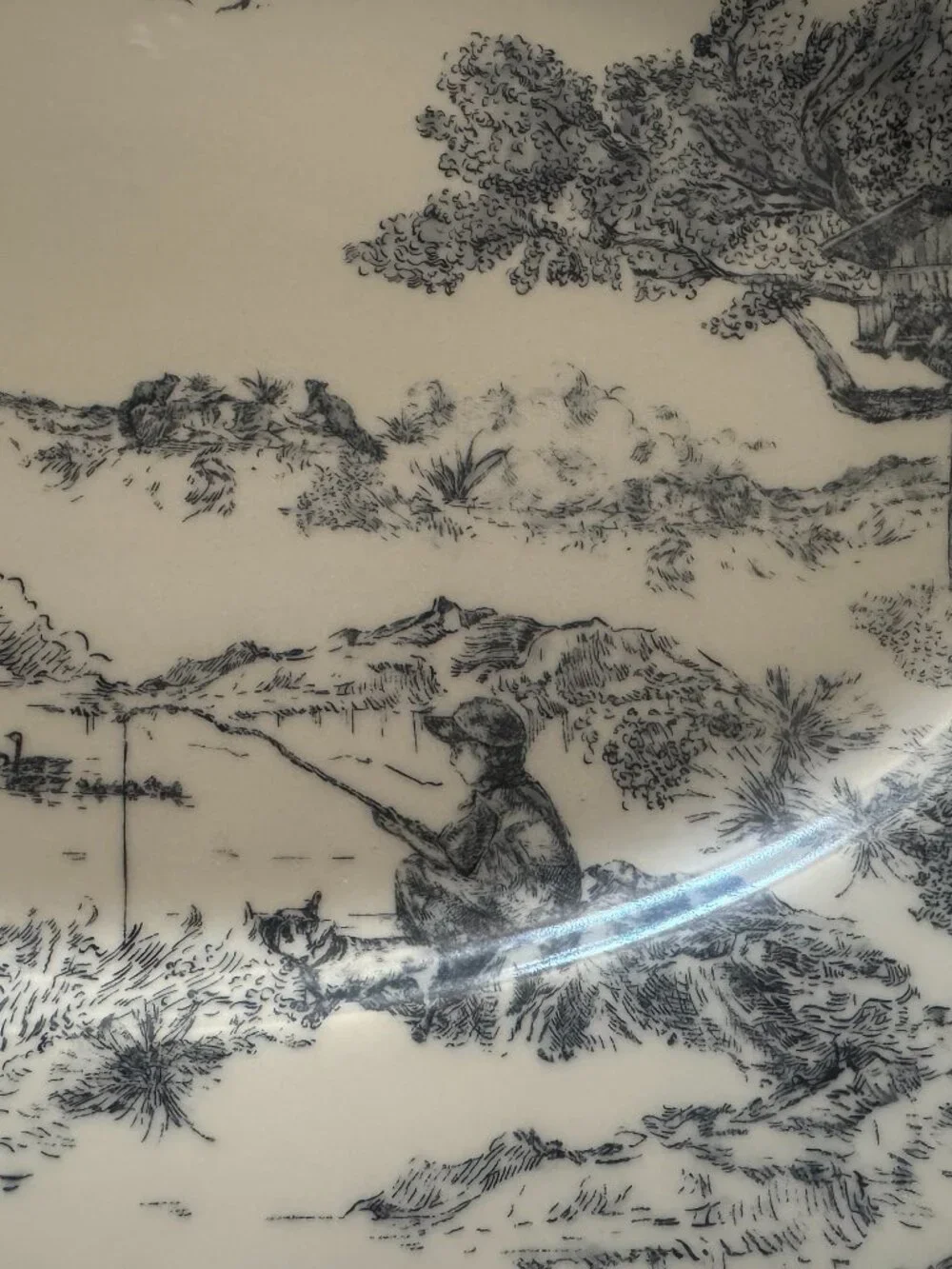 Brandon Maxwell Groveland Toile Oval Serving Platter - New!