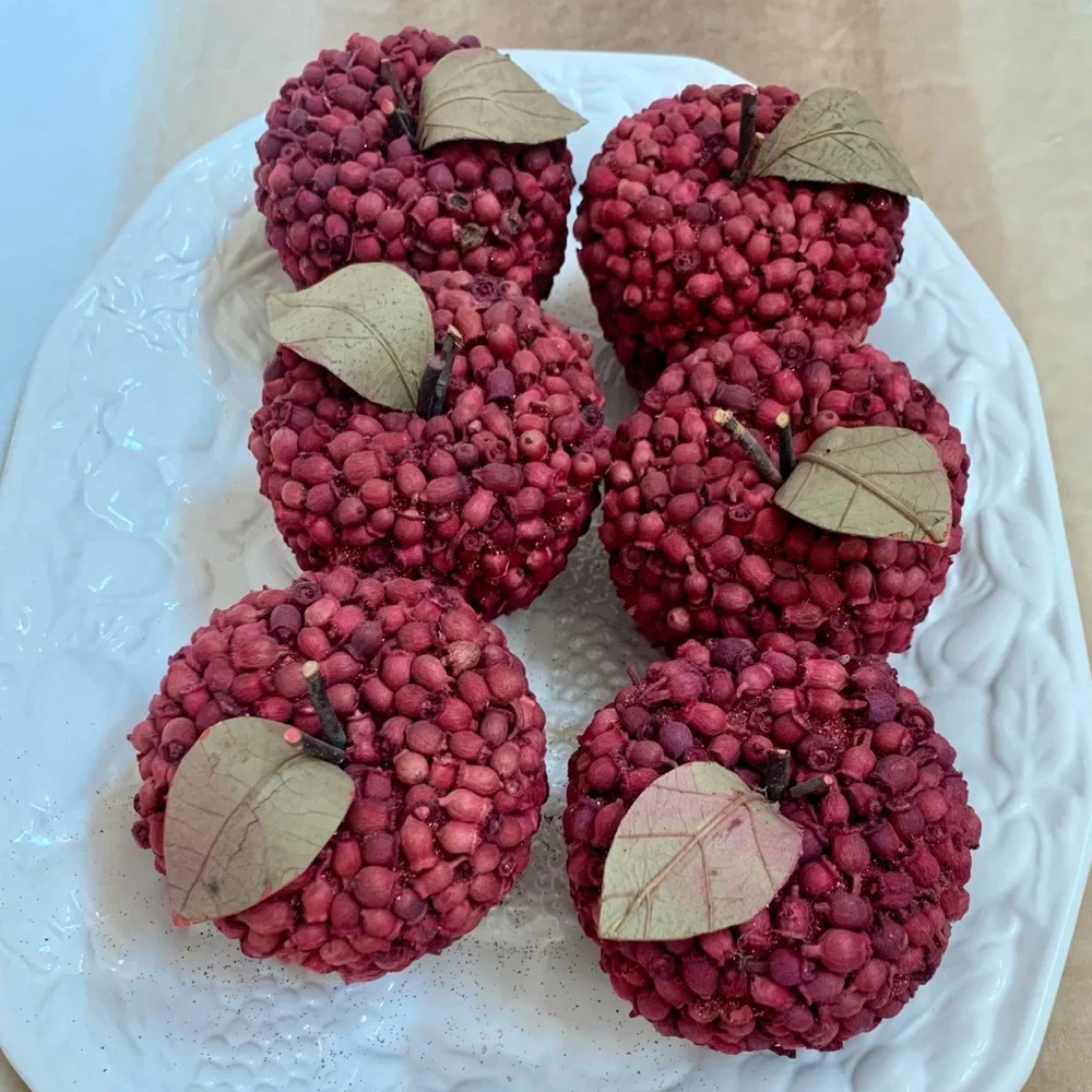 Set of 6 Decorative Red Apples Size 4x4