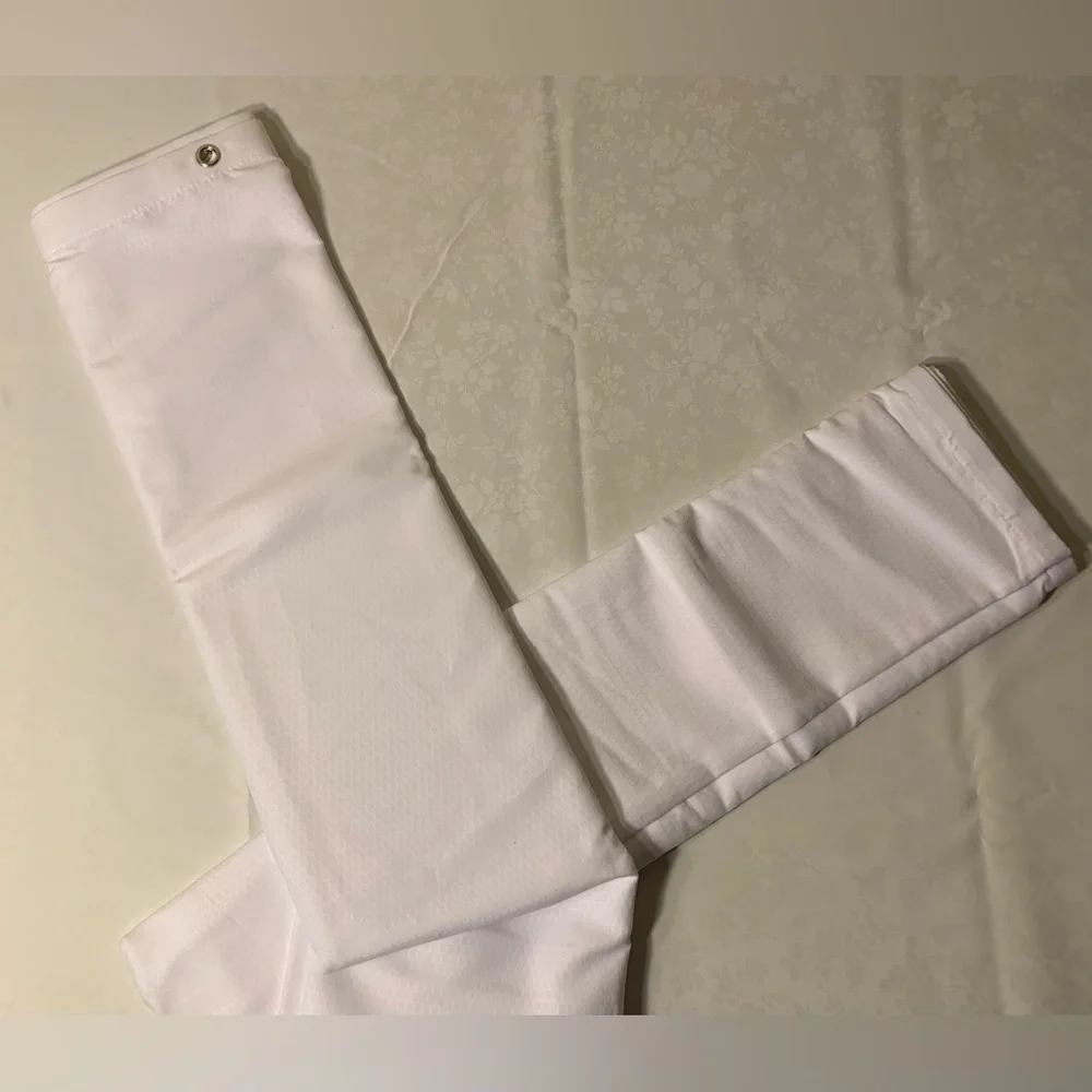 NWOT Shower Curtain: White, Waffle-Pattern, Grommet Holes