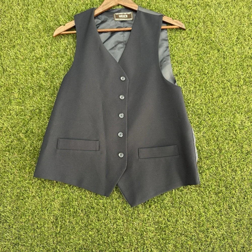Vintage Levi's Action Suit 3 Piece Mens 44R Black STA PREST Jacket Vest Pants