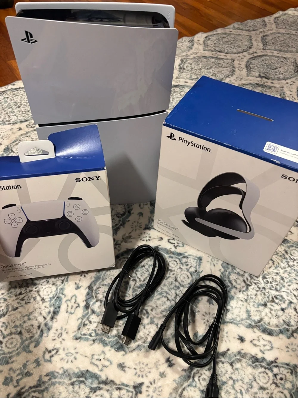 Sony PlayStation 5, PULSE Elite Headset, & DualSense Controller