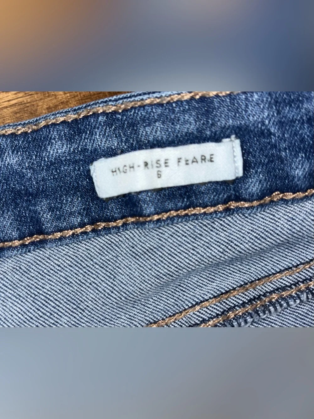 Wonderly High Rise Flare Jeans Size 6