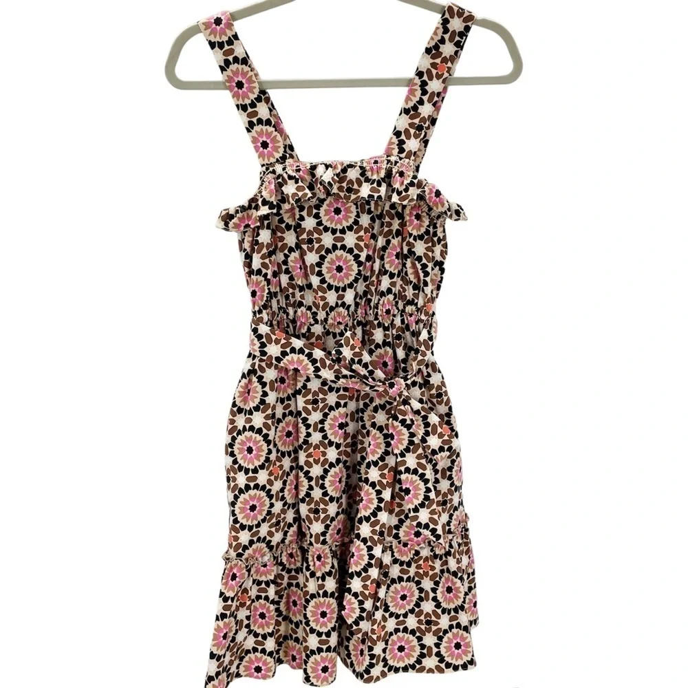 Kate Spade 0 Floral Mosaic Poplin Dress NJMU8968 By The Pool Tank Mini Dress