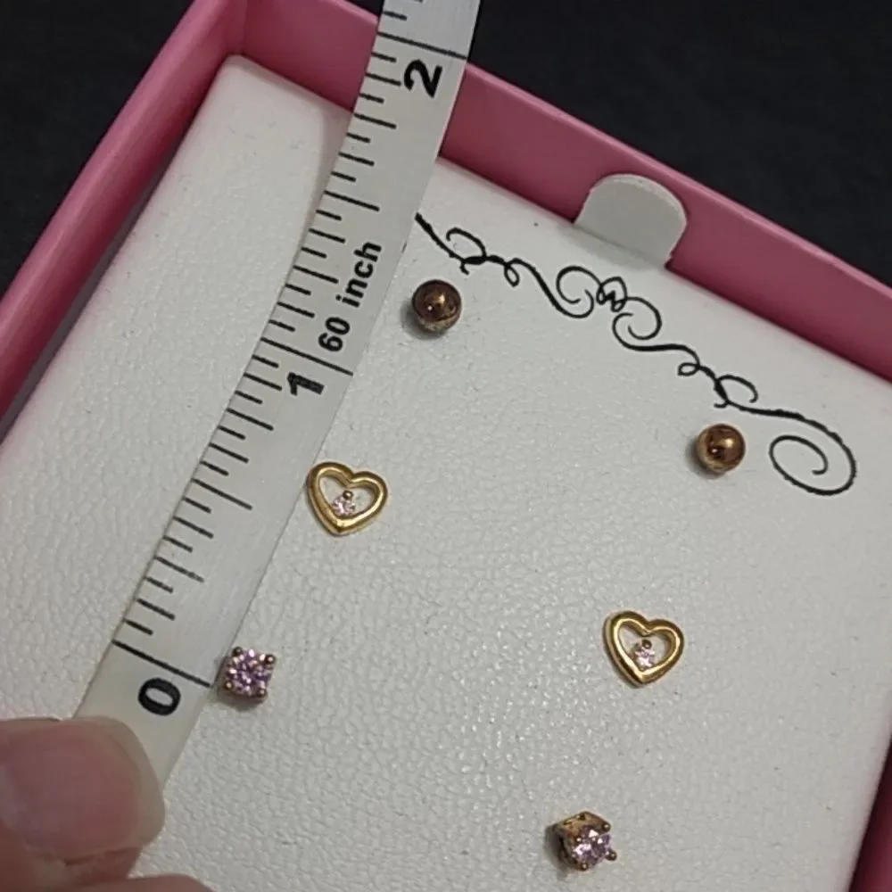 Sterling silver children's earrings set