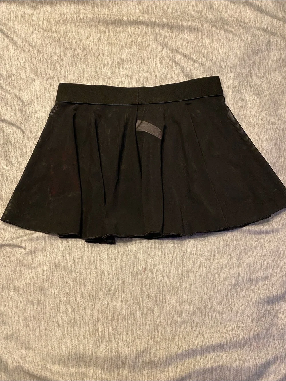 JUSTICE Black Mesh Ballet Dance Skirt Youth Girls Sz M (10) NEW