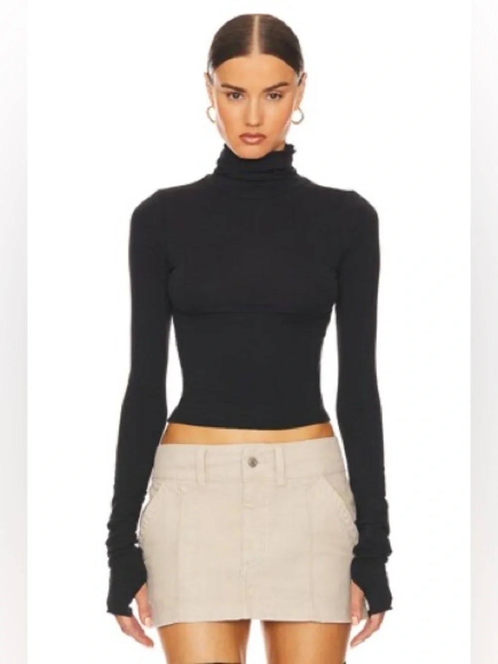 HELSA Long Sleeve Turtleneck in 2nd Skin Jersey