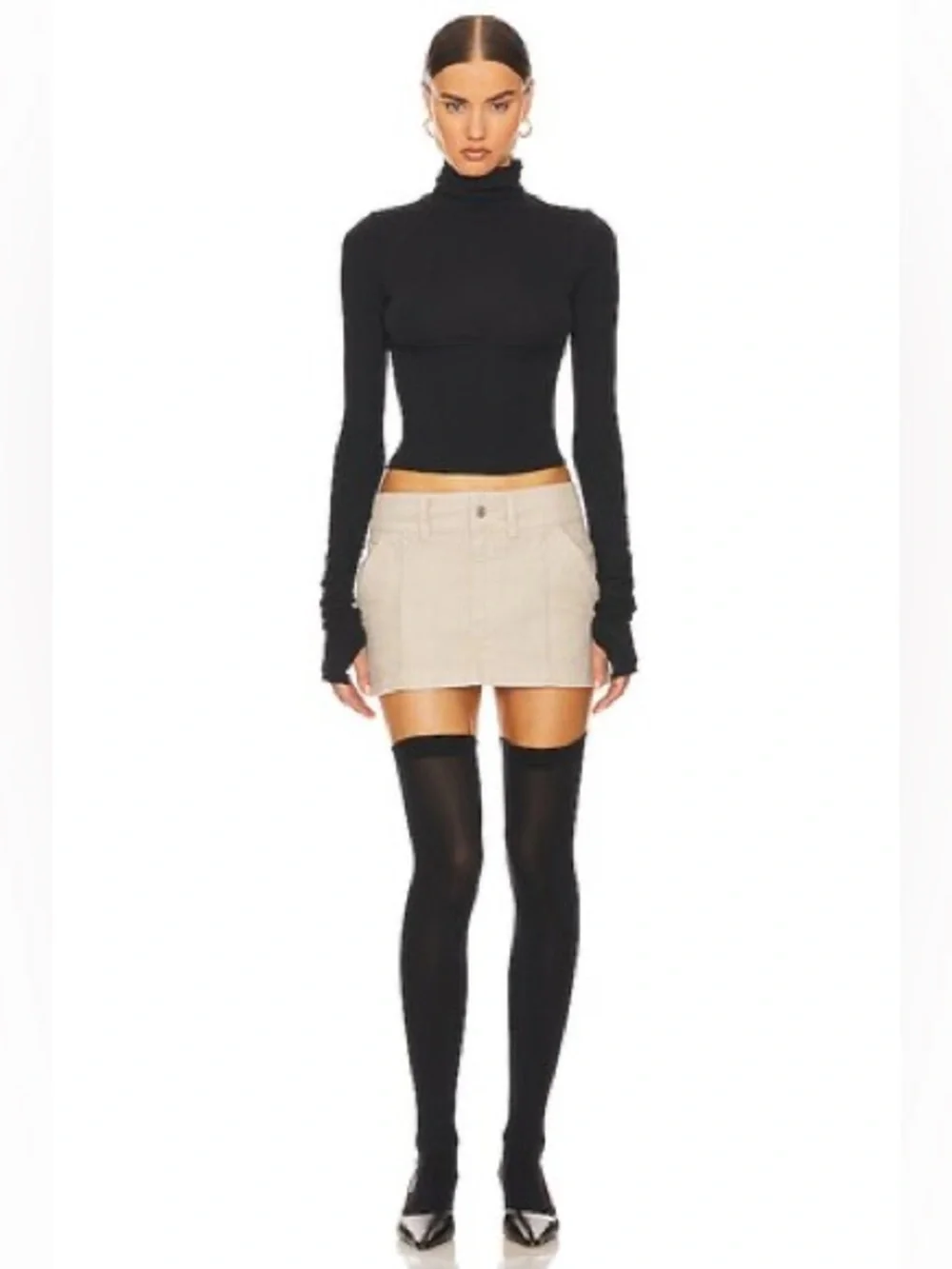 HELSA Long Sleeve Turtleneck in 2nd Skin Jersey