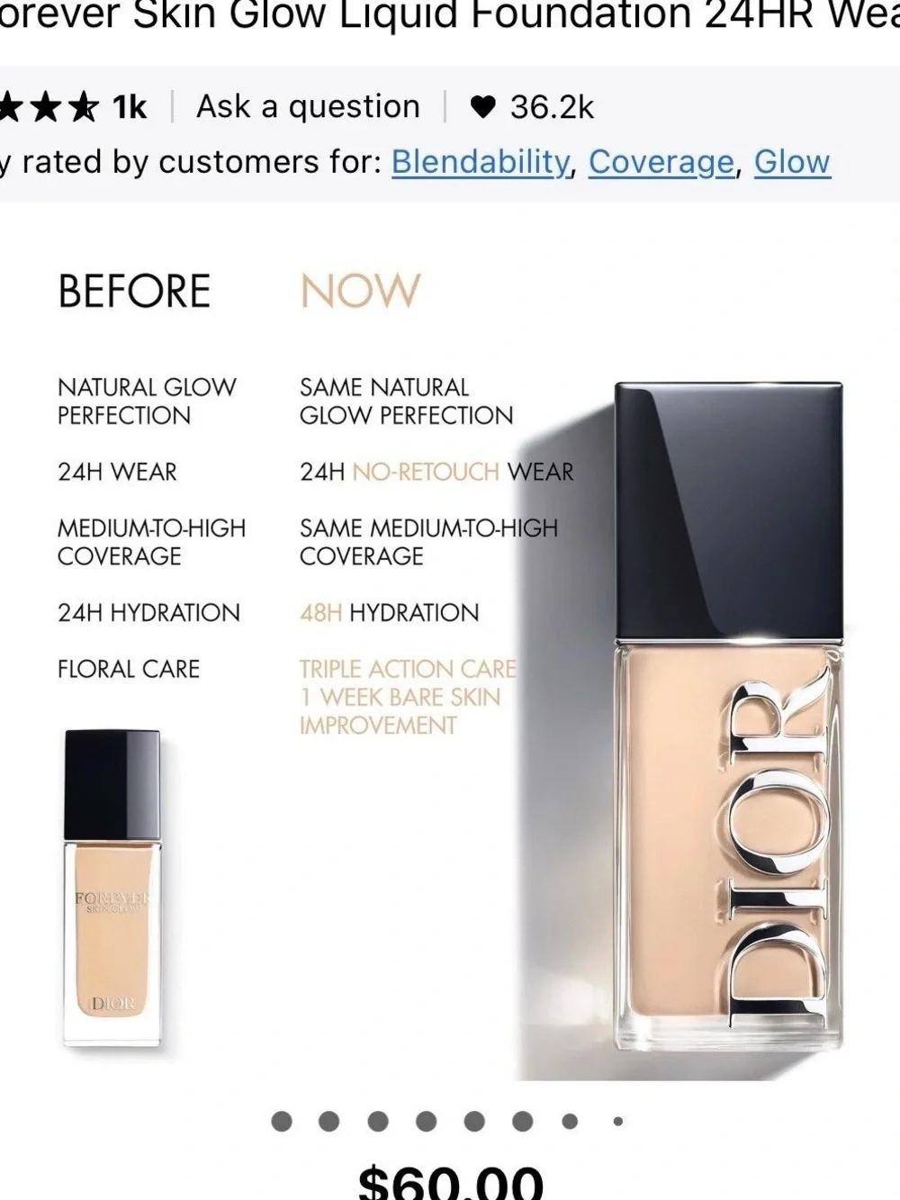 6.5N Dior Forever Skin Glow Foundation