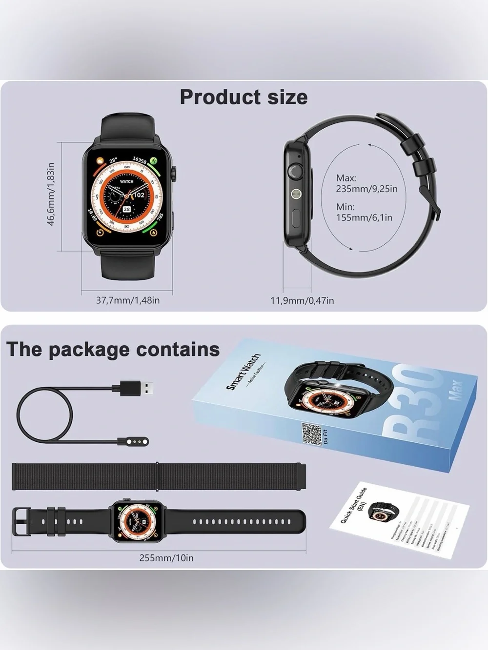 Men's Smartwatch: 1.91
