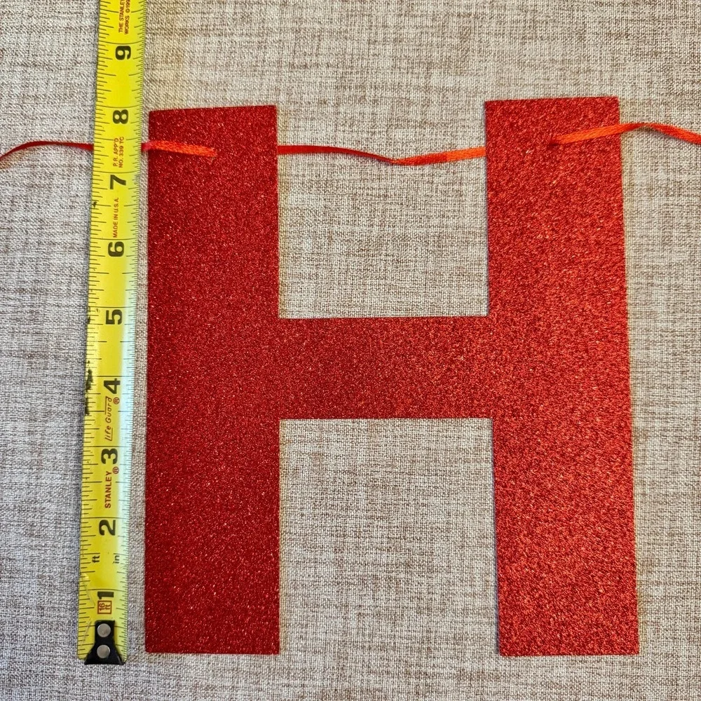 Red Glitter HAPPY BIRTHDAY Banner Sign -  8