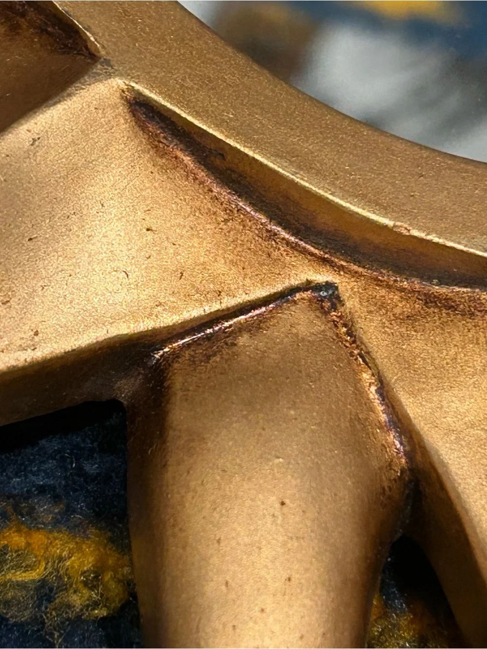 VTG 90s Celestial Gold Sun Accent Mirror Whimsigoth Boho MCM Sunburst Wall Decor