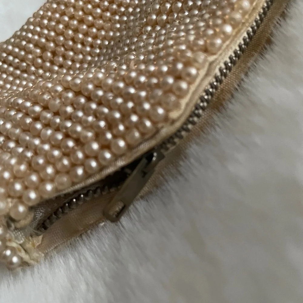 Vintage Pearl Beaded Clutch