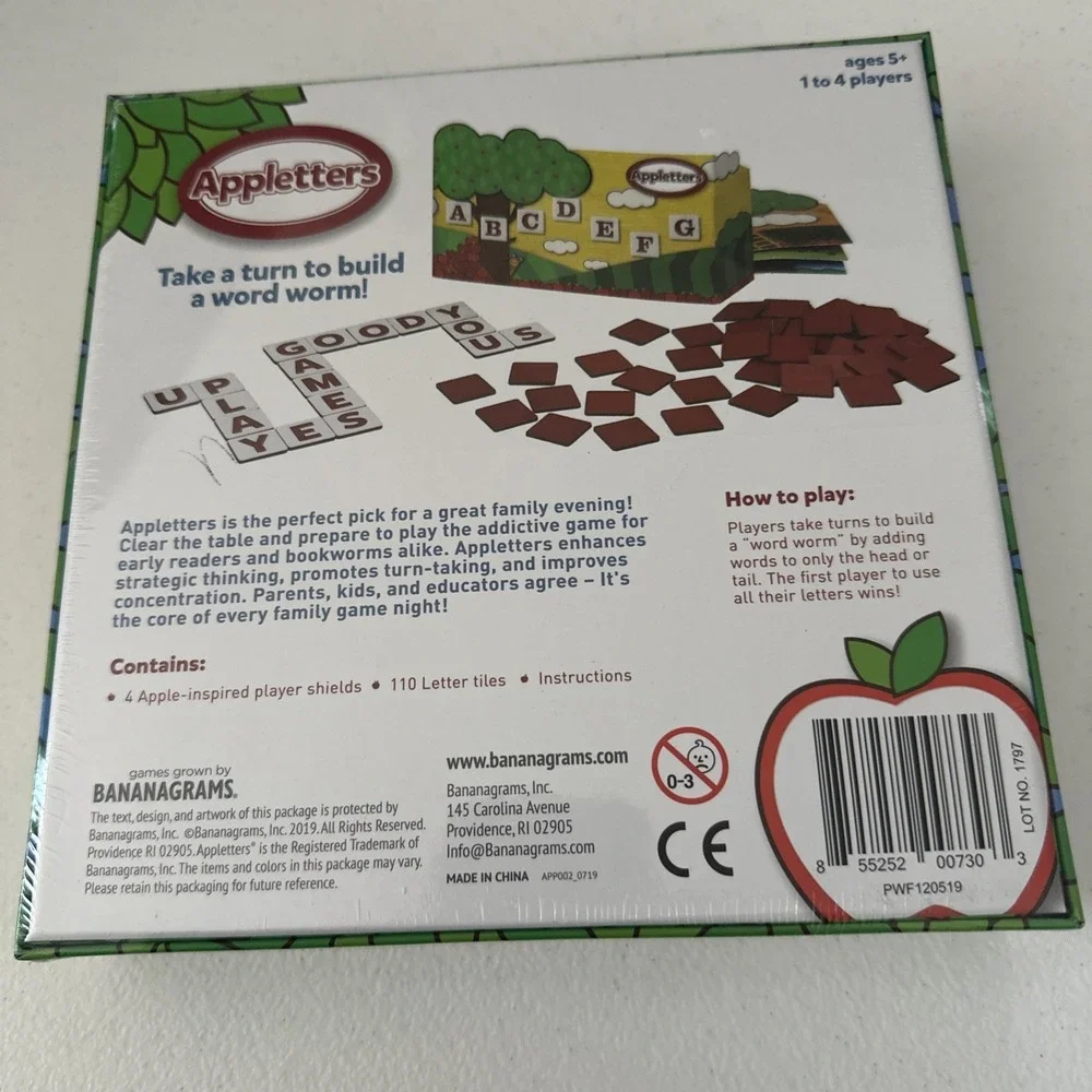 Appleletters Build a Word Worm Game by Bananagrams‎ Educational Family Game