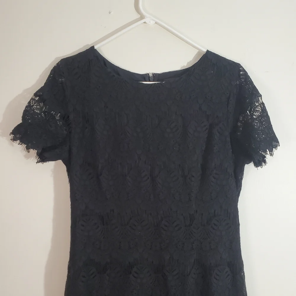 Preston & York Felica Sheath Black Lace Dress Size 8‎