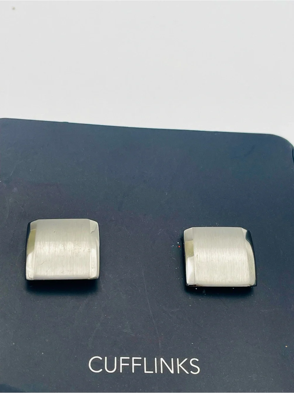 croft & barrow Brushed Silver Tone Square Cufflinks