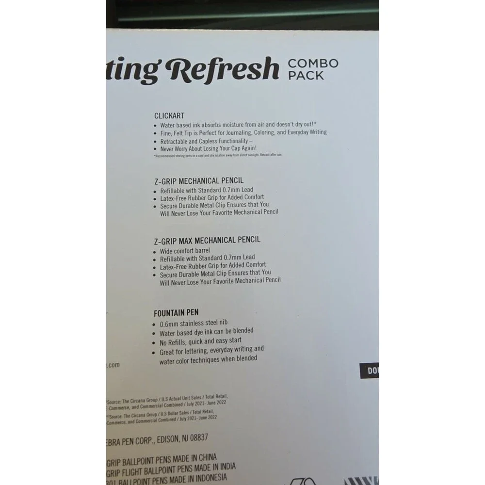 Zebra writing refresh