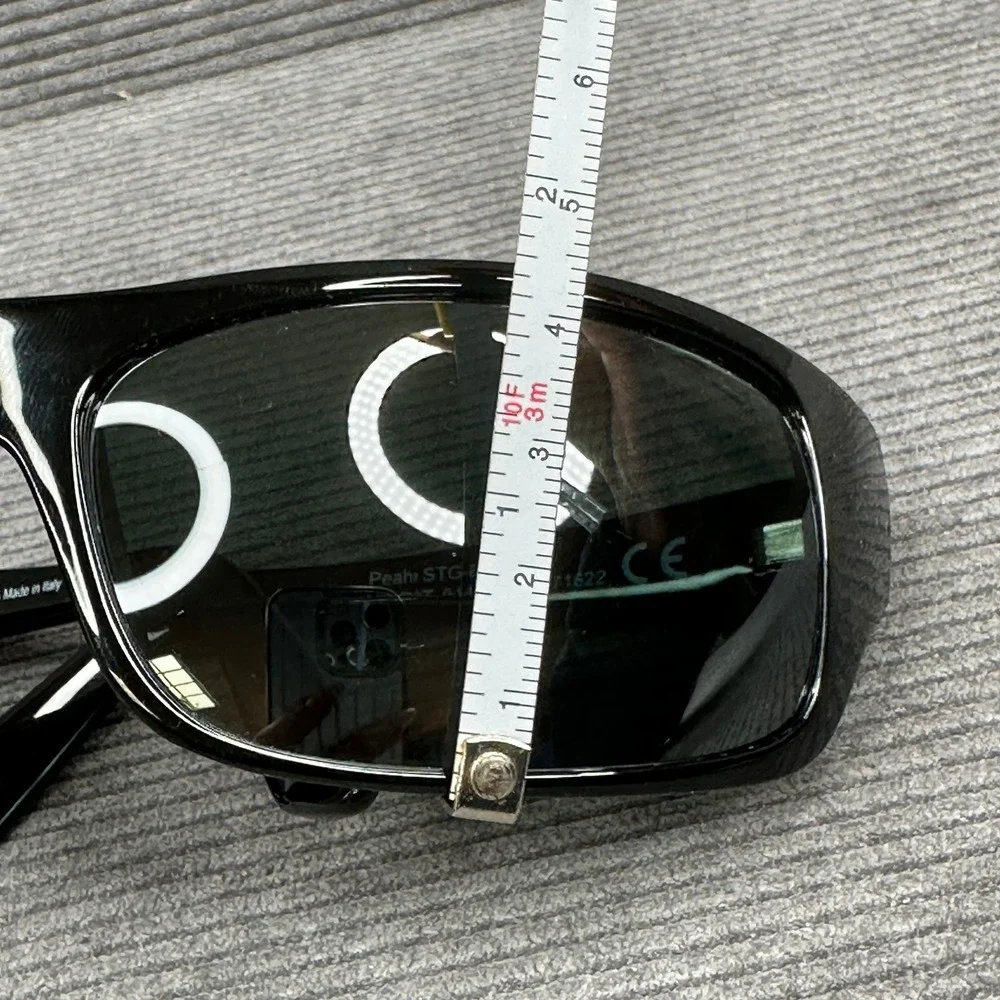 Maui Jim Peahi MJ 202-02 Black Wrap Sunglasses Italy 65-19-120
