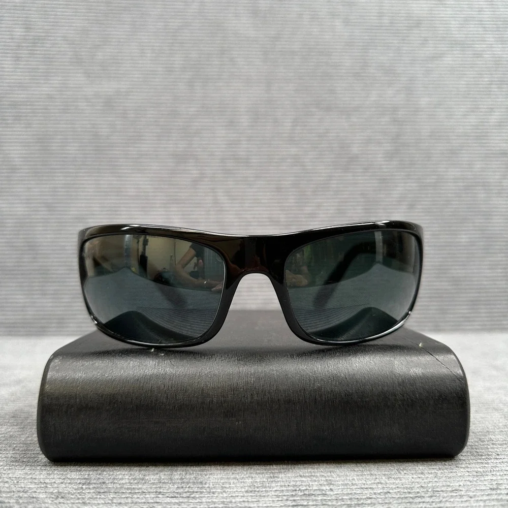 Maui Jim Peahi MJ 202-02 Black Wrap Sunglasses Italy 65-19-120