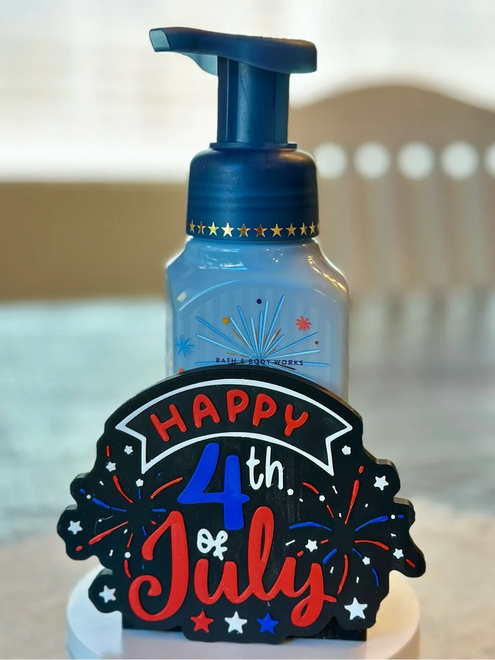 Patriotic 4th of July Foaming Hand Soap Holder for Bath & Body Works