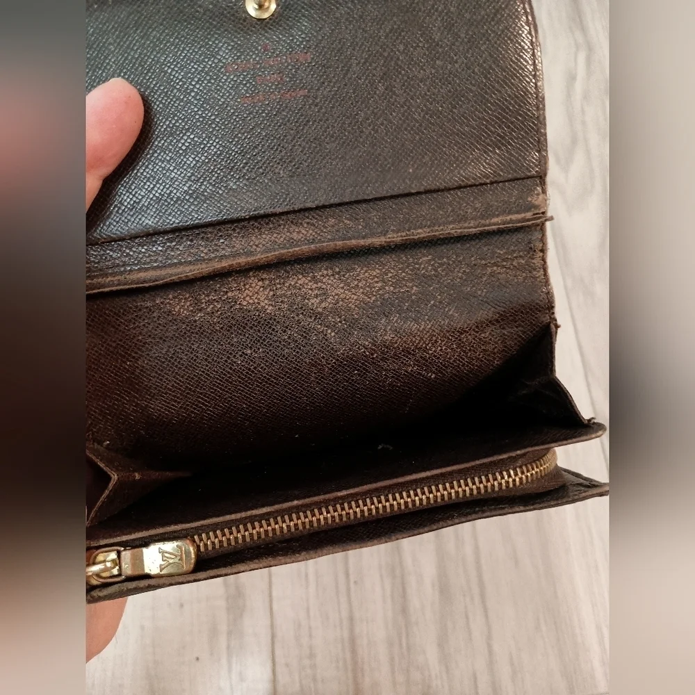 Louis Vuitton, Damier Ebene Tresor Bi-Fold Zip Wallet