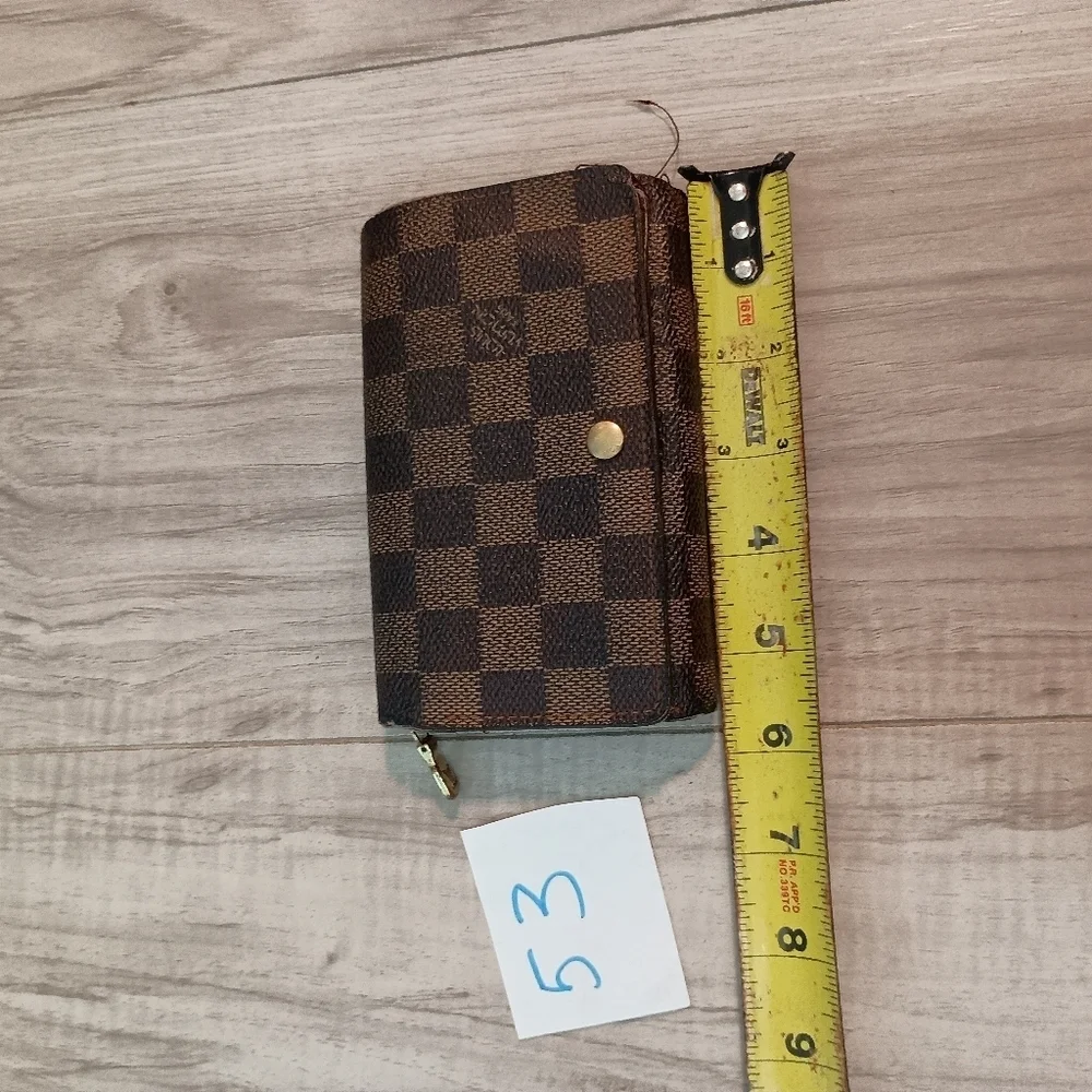 Louis Vuitton, Damier Ebene Tresor Bi-Fold Zip Wallet