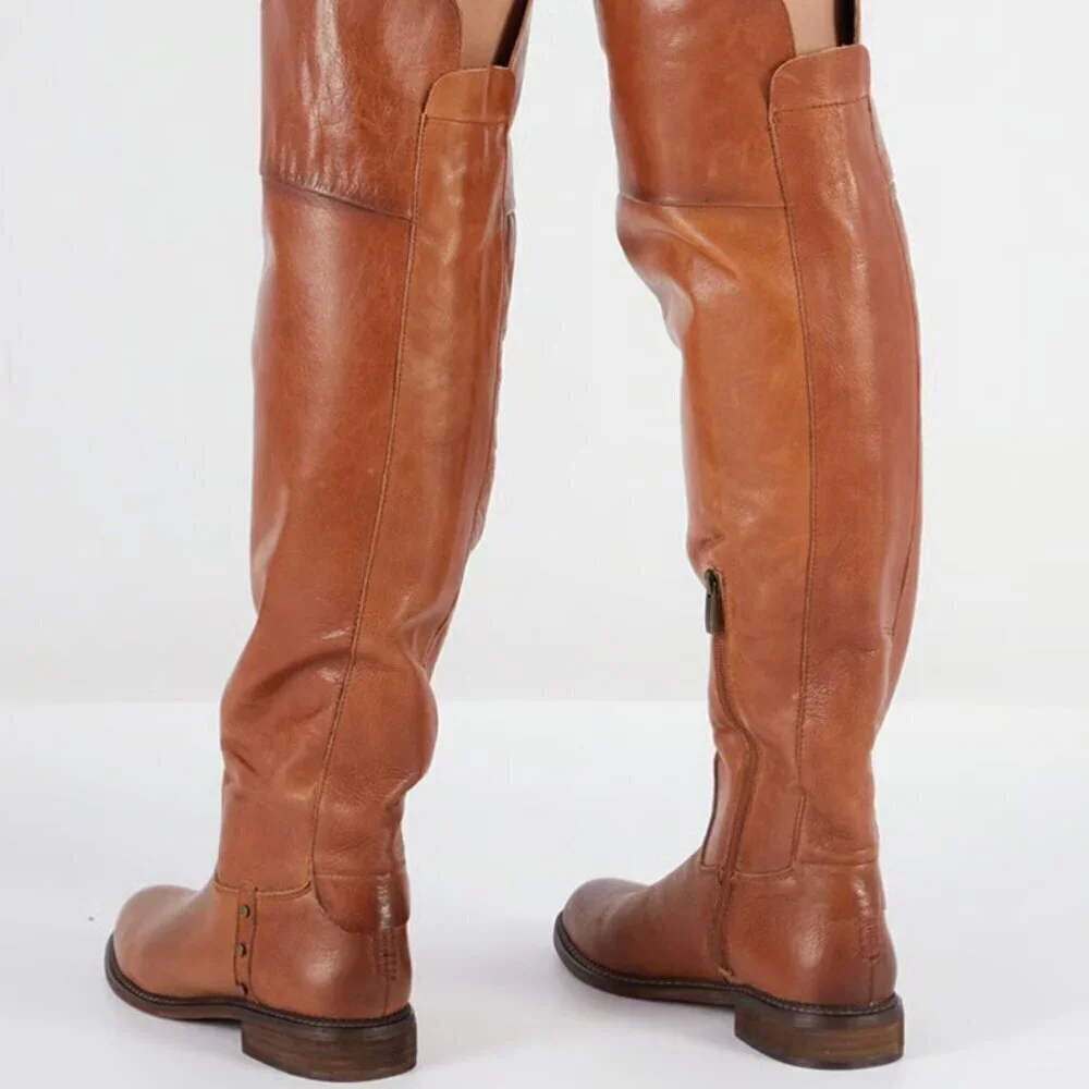 Franco Sarto Leather Over the Knee Boots Haleen