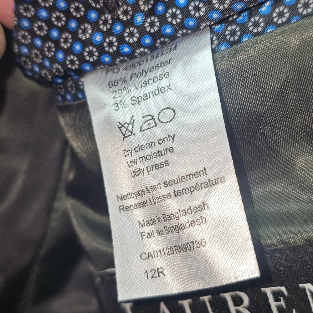 Lauren Ralph Lauren Two Button Sport Coat Boys 12R Gray Blazer Jacket