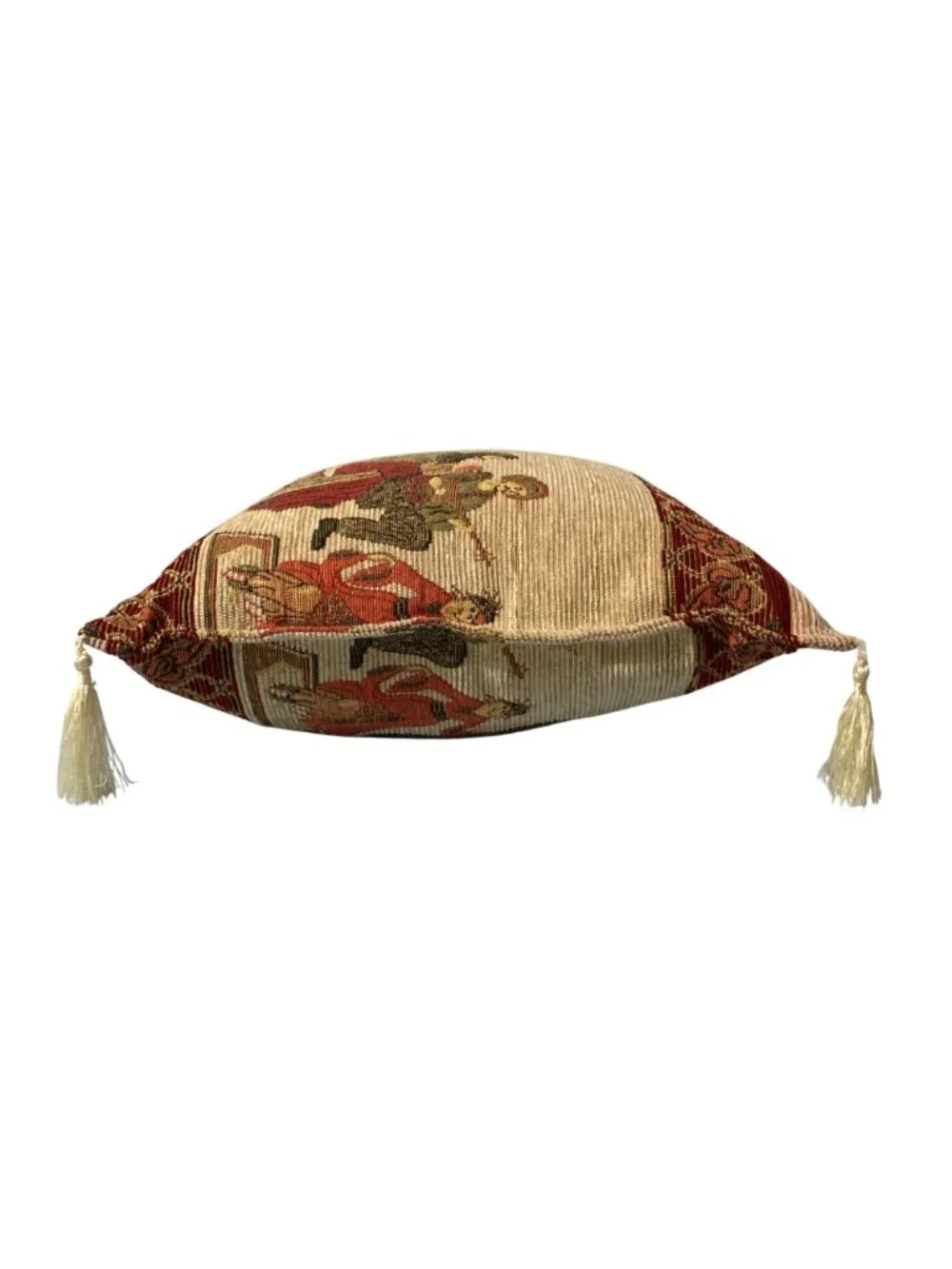 Vintage Turkish Festival Tapestry Throw Pillow With Tassels
