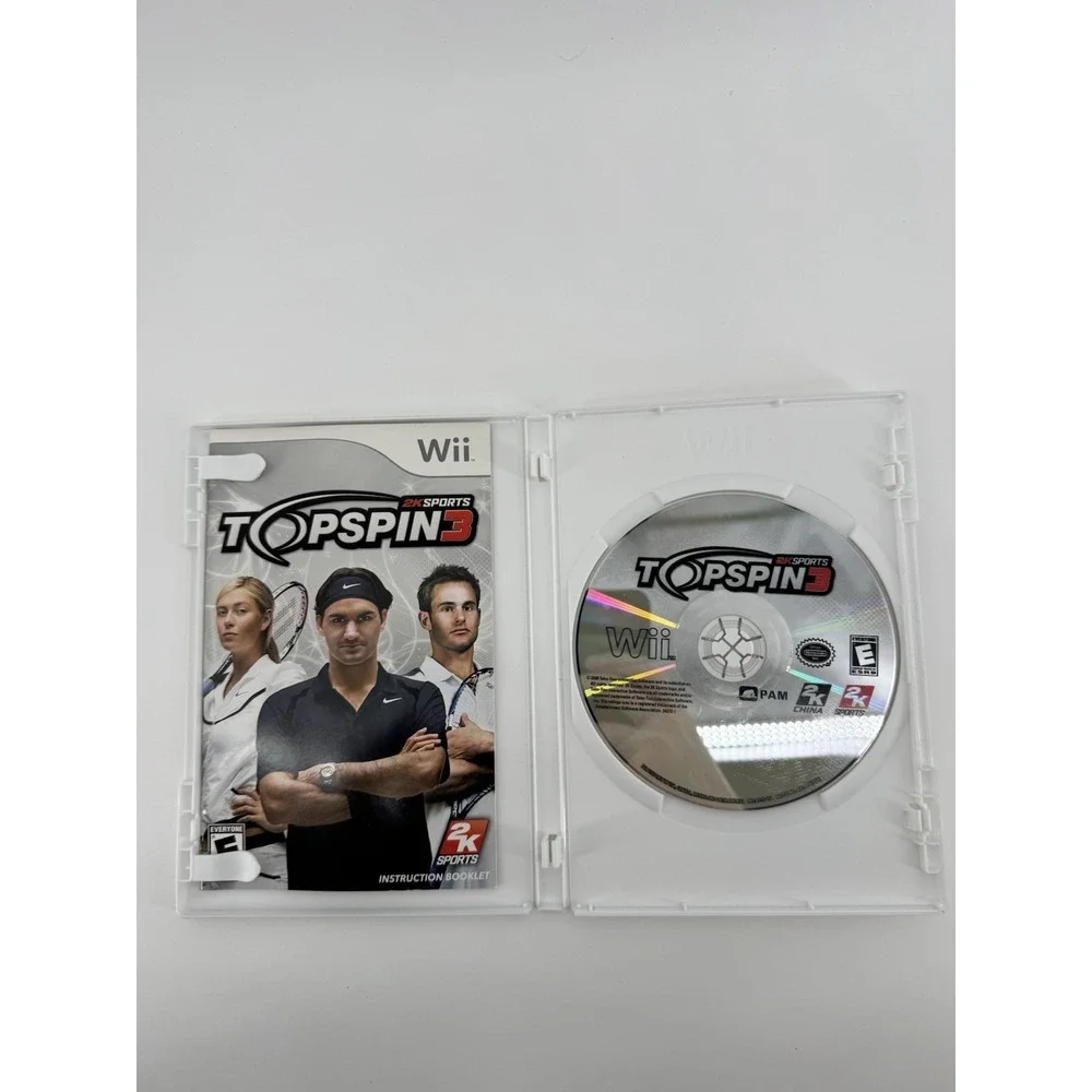 Top Spin 3 Nintendo Wii 2008 Top Spin Tennis Complete With Manual‎ 2K Sports
