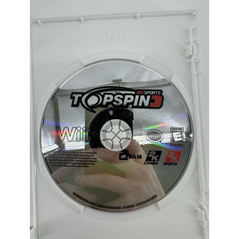 Top Spin 3 Nintendo Wii 2008 Top Spin Tennis Complete With Manual‎ 2K Sports