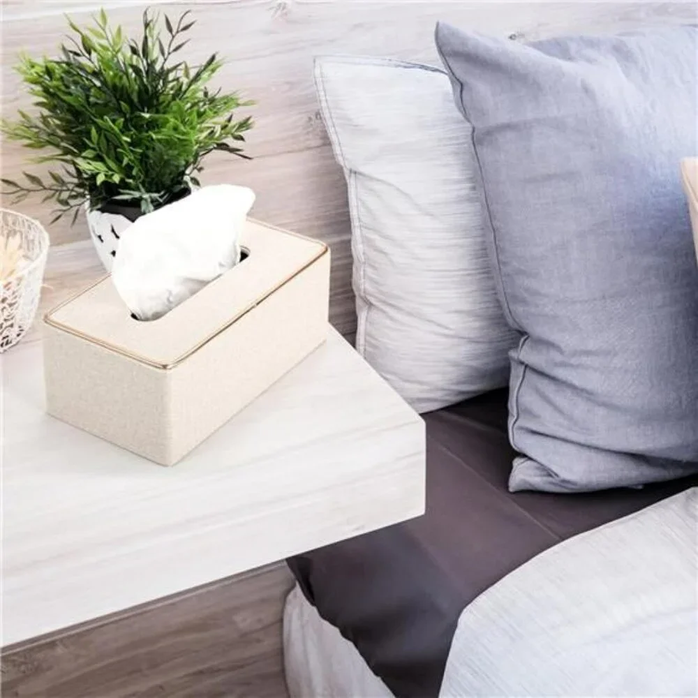Rectangular leather tissue box cover decorative tissue holder home office car