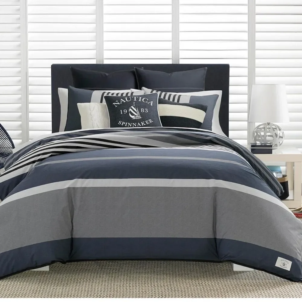 Nautica RENDON‎ CHARCOAL Queen/Full DUVET SET