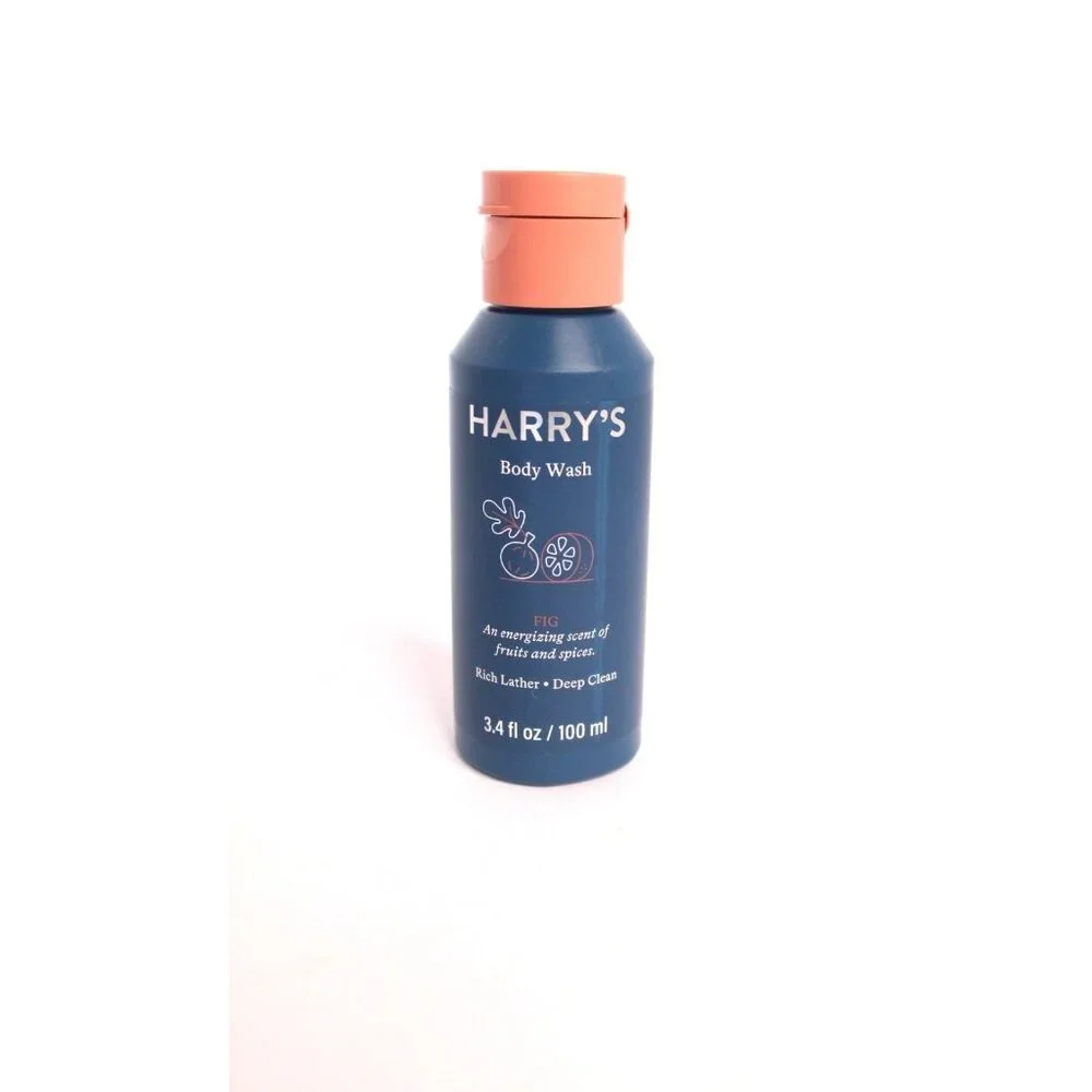 Harry's Body Wash Fig Rich Foaming Lather Deep‎ Clean Travel Size 3.4 fl oz.