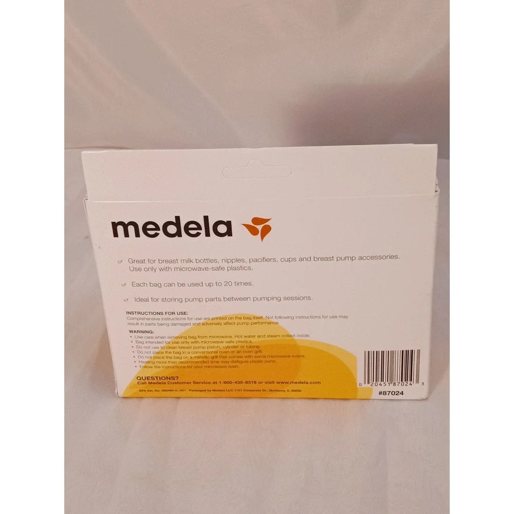 Medela Quick Clean Micro-Steam Bags -‎ 5 Bags NEW
