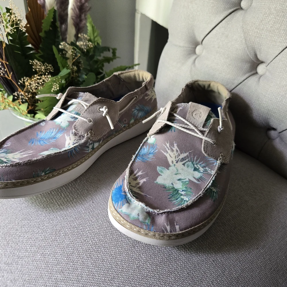Clarks‎ Men's Casual Floral Boat Shoes- Size 11½